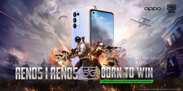 اختيار سلسلة هواتف OPPO Reno5 الهاتف الذكي الرسمي لمنصة الرياضات الإلكترونية PUBG Esports في منطقة الشرق الأوسط وأفريقيا لعام ٢٠٢١