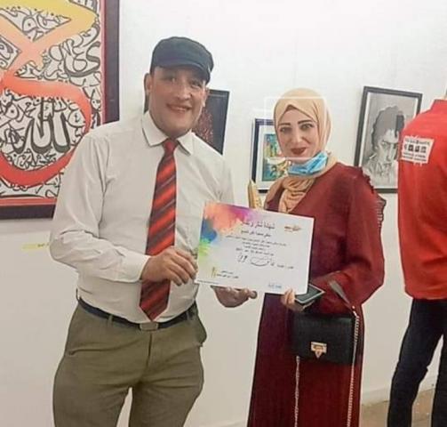 الفنان إبراهيم محمد والفنانة فاتن عوض