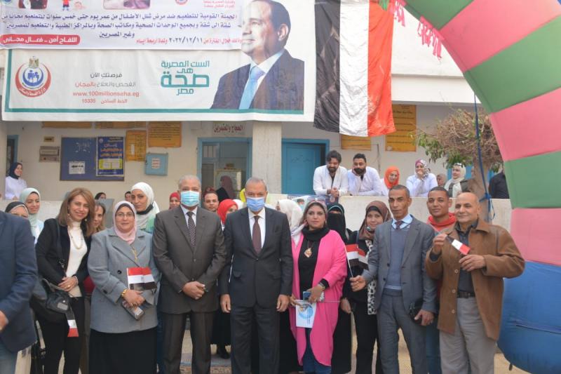 محافظ القليوبية يفتتح حملة التطعيم ضد شلل الأطفال