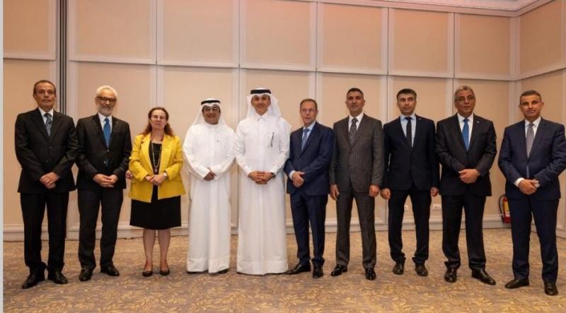 احتفال عالمى بمقر اقامة السفير اسامة القرضاوى سفير قطر برومانيا على شرف وداع السفير الكويتى طلال منصور الهاجري