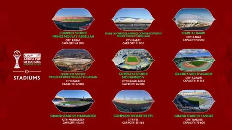 المدن المستضيفة لأمم أفريقيا بالمغرب