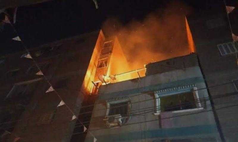 تفحم طفليين في حريق هائل بشبين القناطر