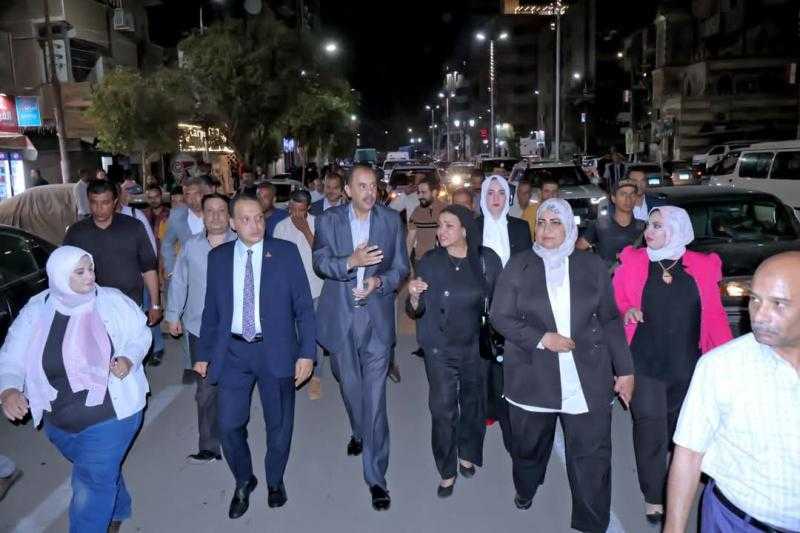 محافظ سوهاج يتفقد شارع أسيوط/سوهاج بعد الانتهاء من أعمال التطوير والتجميل