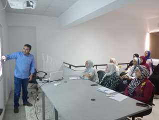 *مركز أبحاث النانوتكنولوجي بجامعة حلوان يستقبل طالبات من كلية البنات جامعة عين شمس للتدريب الصيفي*