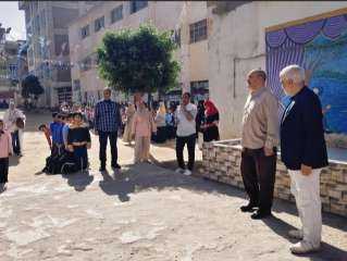 جولات ميدانية مكثفة لمدير ادارة قويسنا التعليمة لمتابعة العملية التعليمية