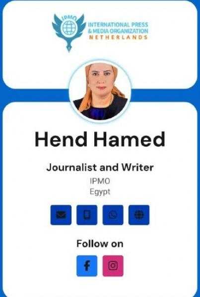 الصحفية المصرية هند حامد تنضم إلى عضوية International Press & Media Organization (IPMO) بهولندا