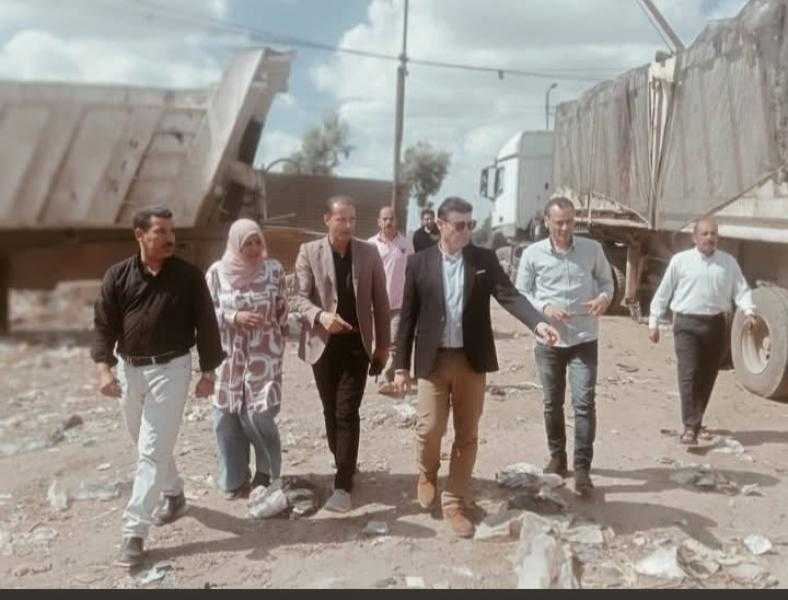 السكرتير العام بالمنوفية في المركز التكنولوجي بقويسنا لتفقد إنشاءات مصنع تدوير القمامة بقويسنا والمحطة الوسيطة ببركة السبع