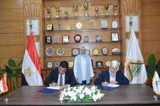 في مجال التدريب والتنمية البشرية : بروتوكول تعاون بين جامعة بنها واتحاد بشبابها