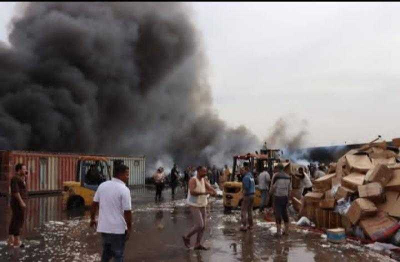 محافظ القليوبية ومدير الأمن يتابعان ميدانياً جهود السيطرة على حريق مخازن ”أبو حوا” بقليوب