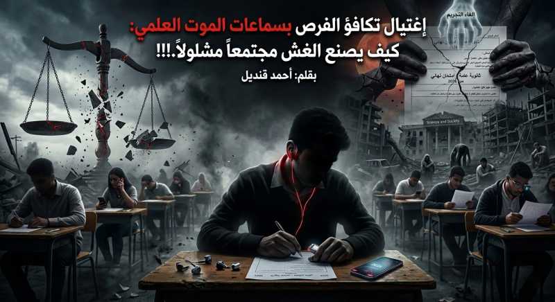 إغتيال تكافؤ الفرص بسماعات الموت العلمي: كيف يصنع الغش مجتمعاً مشلولاً.!!!