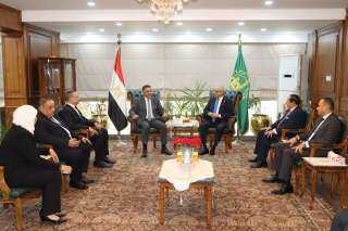 خلال استقباله رئيس مجلس الدولة محافظ القليوبية يؤكد دعم التعاون مع المؤسسات القضائية وتطوير الخدمات المقدمة للمواطنين